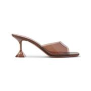 Amina Muaddi Glas Slip PVC Sko Brown, Dam