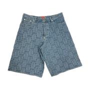 Kenzo Mönstrade Shorts - Stilren och Trendig Blue, Herr