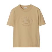 Burberry Bomull T-shirt i EKD-stil Beige, Dam