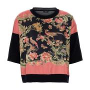 Etro Midnight Blue Wool Sweater Multicolor, Dam