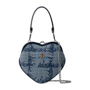 Vivienne Westwood Hjärt Ram Axelväska Bomull Spänne Multicolor, Dam