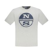 North Sails Grå Bomull Crew Neck T-shirt Gray, Herr