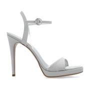 Casadei Plattformsandaler Gray, Dam