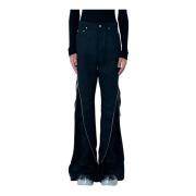 Rick Owens Linne Bananbyxor Dragkedja Design Black, Herr