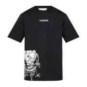 Iceberg Tryckt T-shirt Black, Herr