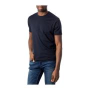 Armani Exchange Blå Bomull Crew Neck T-shirt Blue, Herr