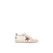 Golden Goose Lädersneakers med mockainsatser och broderat monogram Mul...