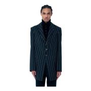 Vivienne Westwood Pinstripe Skräddarsydd Blazer Black, Herr