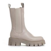 Copenhagen Shoes Beige Läder Chelsea Boot med Strukturerad Sula Beige,...