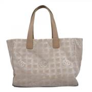 Chanel Vintage Pre-owned Nylon totevskor Beige, Dam