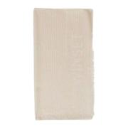 Twinset Delikat Beige Paljett Jacquard Sjal Beige, Dam