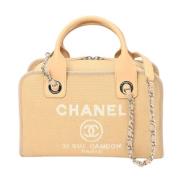 Chanel Vintage Pre-owned Canvas chanel-vskor Beige, Dam