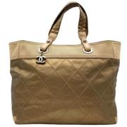 Chanel Vintage Pre-owned Canvas chanel-vskor Yellow, Dam