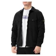 Stone Island Svart Overskjorta Black, Herr