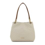 Michael Kors Canvas Kensington Shoppingväska Beige, Dam