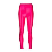 Versace Jeans Couture Fluorescerande Rosa Leggings med Logoed Band Pin...