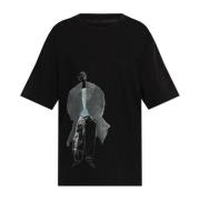 Y-3 T-shirt med tryck Black, Dam