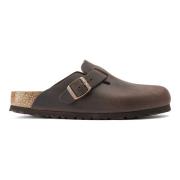 Birkenstock Klassiska Lädersandaler Brown, Herr