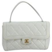 Chanel Vintage Pre-owned Laeder handvskor White, Dam