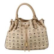 MCM Pre-owned Pre-owned Canvas handvskor Beige, Dam