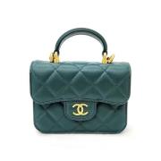 Chanel Vintage Pre-owned Laeder handvskor Blue, Dam