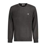 Calvin Klein Klassisk Svart Bomull Crew Neck Tröja Black, Herr