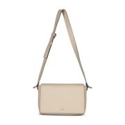 Abro Läder Crossbody Väska Lotti Beige, Dam