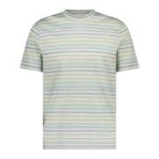 PS By Paul Smith Randig bomullst-shirt, rund hals Green, Herr