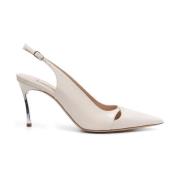 Casadei Beige Medium Heel Pumps Skor Beige, Dam