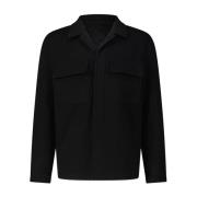 Lardini Kashmirull Overshirt Klassisk Elegans Black, Herr