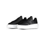 Hogan Läder H-Stripe Sneakers med Memory Foam Black, Dam