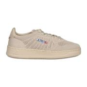 Autry Stickade Låga Sneakers Beige, Dam