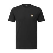 Belstaff Logo T-shirt, Klassisk Design, Bomull Black, Herr