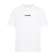 Jil Sander Vit Modern Passform Tee White, Herr