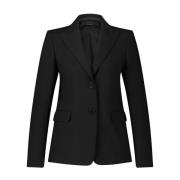 Windsor Elegant Ull Stretch Blazer Black, Dam