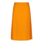 Liviana Conti A-Linje Midi Kjol Elegant Italiensk Design Orange, Dam