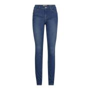 MOS Mosh Slim-fit High Waist Deluxe Jeans Blue, Dam