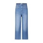 Isabel Marant Avslappnad passform Jeans med fransar Blue, Dam