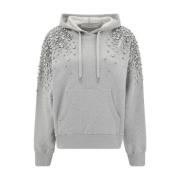 Golden Goose Glitter Melange Hoodie för Kvinnor Gray, Dam