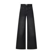 Isabel Marant Wide Leg Jeans Lemony Black, Dam