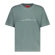 Hugo Boss T-shirt med logobroderi Oversized passform Green, Herr