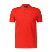 Hugo Boss Bomullspolo med logobroderi Red, Herr