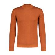 Daniele Fiesoli Merinoull Turtleneck Pullover Orange, Herr