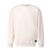 Carlo Colucci Sweatshirt med Logo Print Modern Stil Beige, Herr