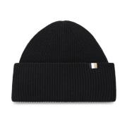 Hugo Boss Randig Signatur Beanie Black, Dam