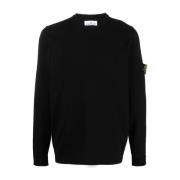 Stone Island Svart Tröja Höj Garderob Komfort Stil Black, Herr