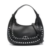 Twinset Svart Hobo Handväska för Modern Kvinna Black, Dam