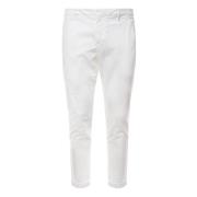 Dondup Vit Slim Chino Byxor med Fickor White, Herr