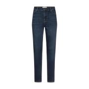 Frame High-Waist Skinny Jeans Blue, Dam