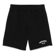 Dsquared2 Svarta Avslappnade Shorts för Män Black, Herr